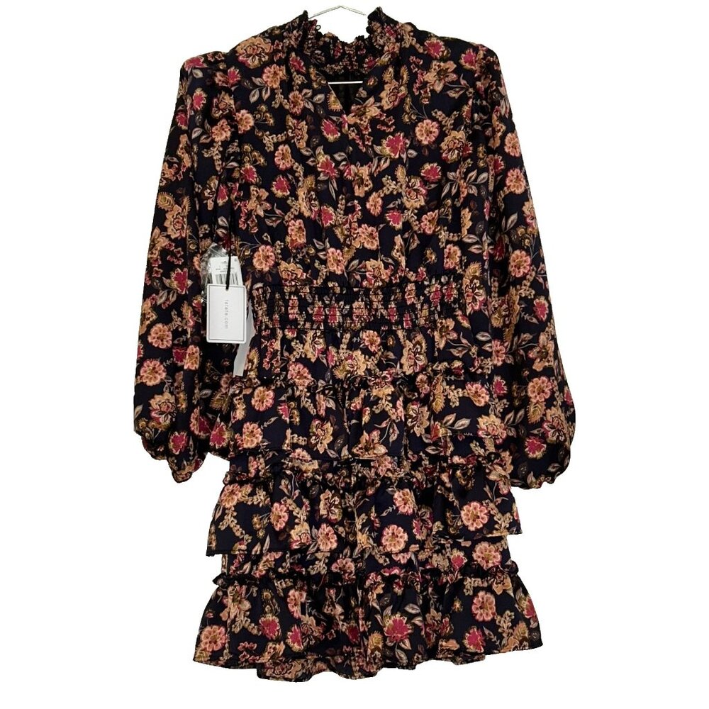 1 State Tiered Smocked Mini Dress size Small NWT